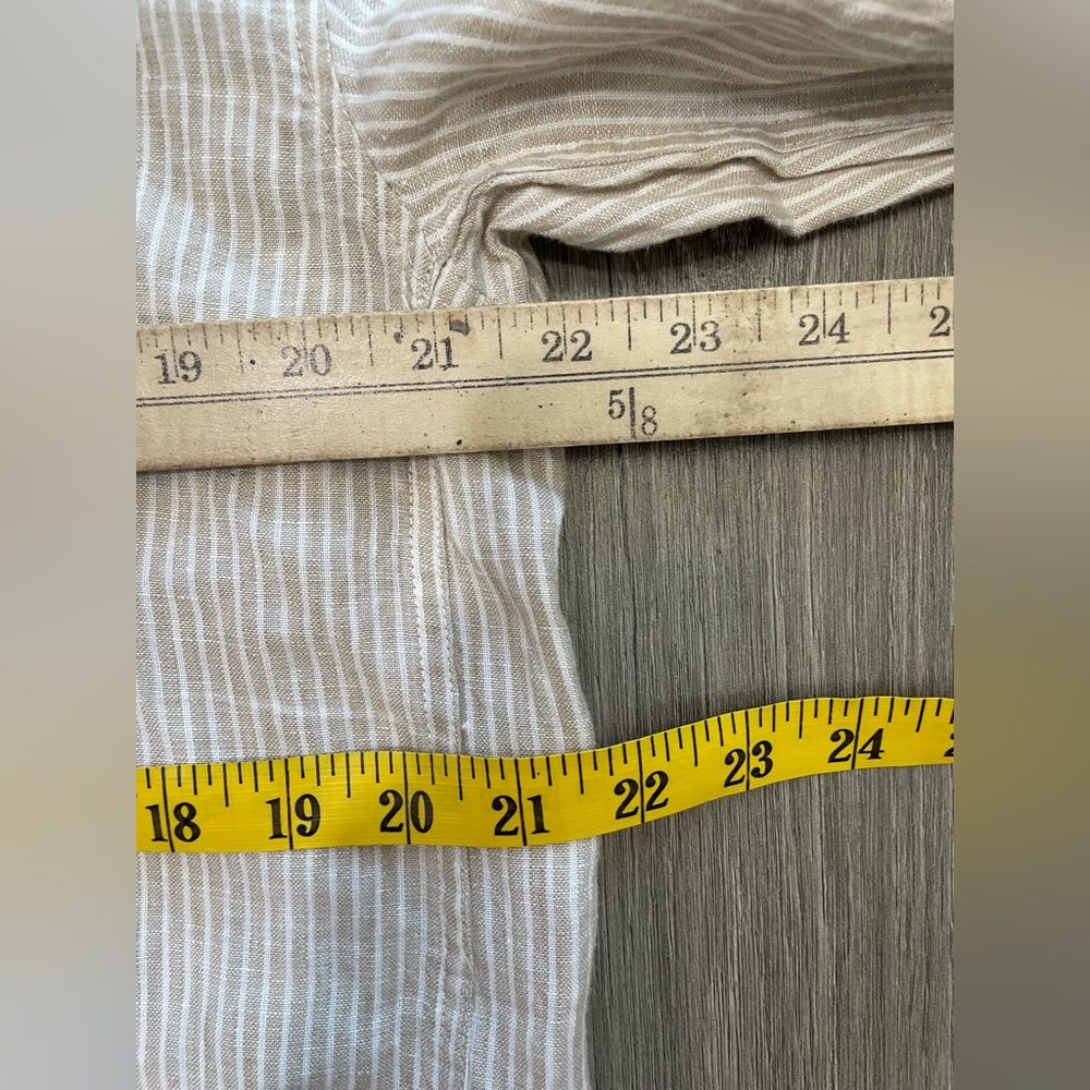 FAHERTY Linen Laguna Maxi Dress in Gus-Golden Sun Striped Size Medium - Picture 10 of 11